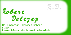 robert delczeg business card